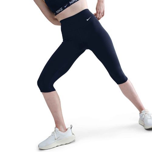 Legginsy damskie Nike One High Waisted Capri midnight navy/white