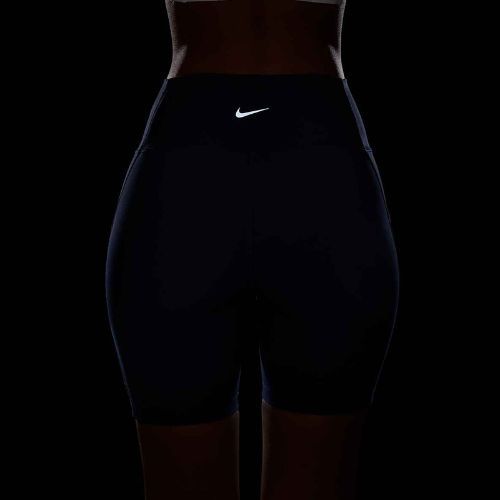 Spodenki damskie Nike One High Waisted 8" Biker midnight navy