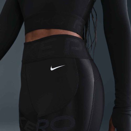 Spodenki damskie Nike Pro Sculpt High Waisted 5" Biker black/anthracite/white