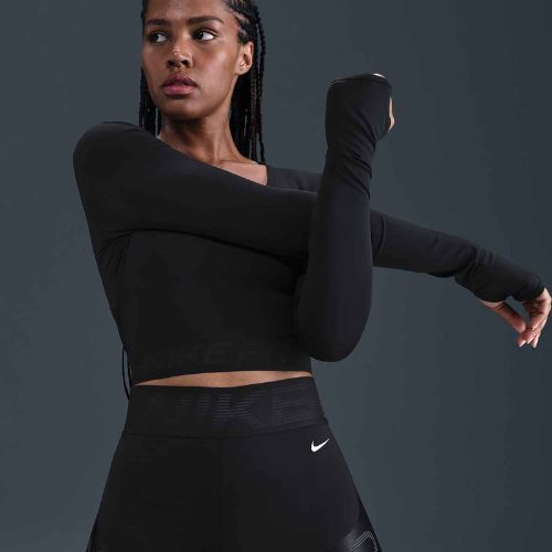 Spodenki damskie Nike Pro Sculpt High Waisted 5" Biker black/anthracite/white