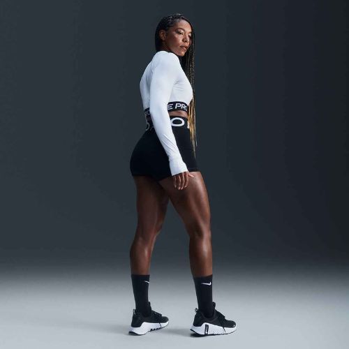 Spodenki damskie Nike Pro Sculpt High Waisted 3" Biker black/white