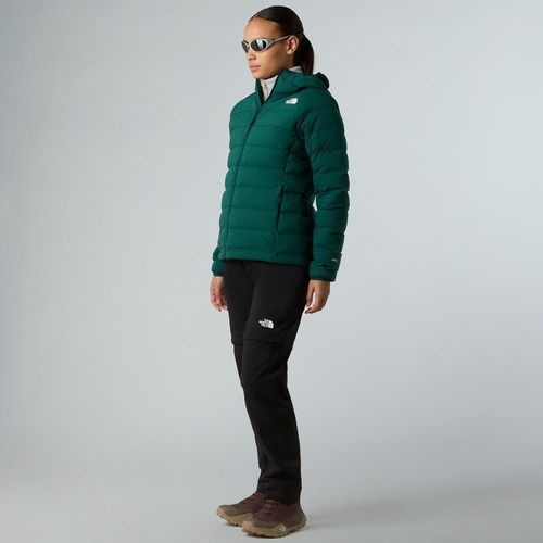 Kurtka puchowa damska The North Face Abseil Stretch Down Hoodie hunter green