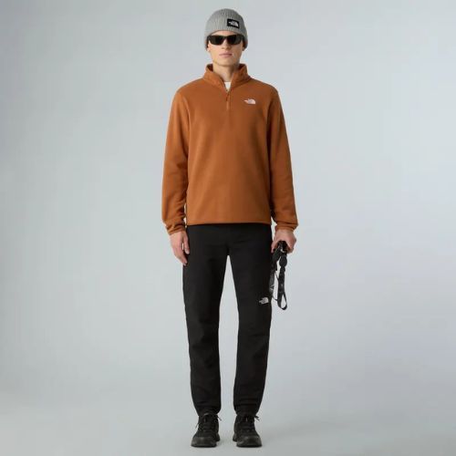 Bluza polarowa męska The North Face Glacier Fleece 1/4 Zip burnt umber