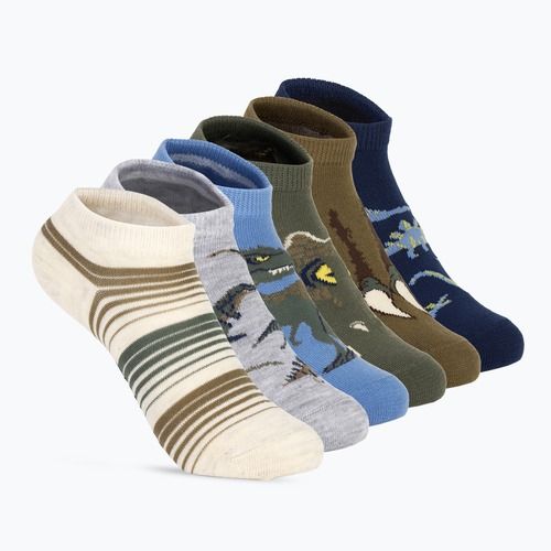 Skarpety dziecięce SKECHERS 1/2 Terry Low Cut 6 par olive