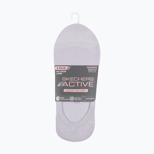 Skarpety damskie SKECHERS Non Terry No Show Liner 3 pary purple