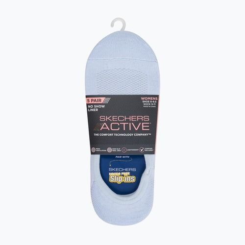 Skarpety damskie SKECHERS Non Terry No Show Liner 3 pary blue/green