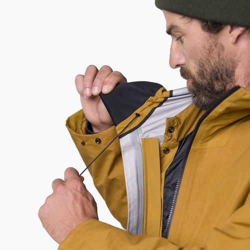 Kurtka przeciwdeszczowa męska Salewa Fanes 3L Ptx Hemp 2/1 Parka golden brown int.7020