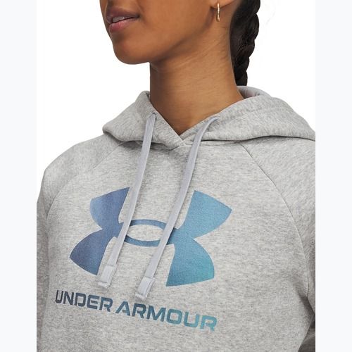 Bluza damska Under Armour Rival Feelce Shimmer Hoody mod gray light heather/iridescent