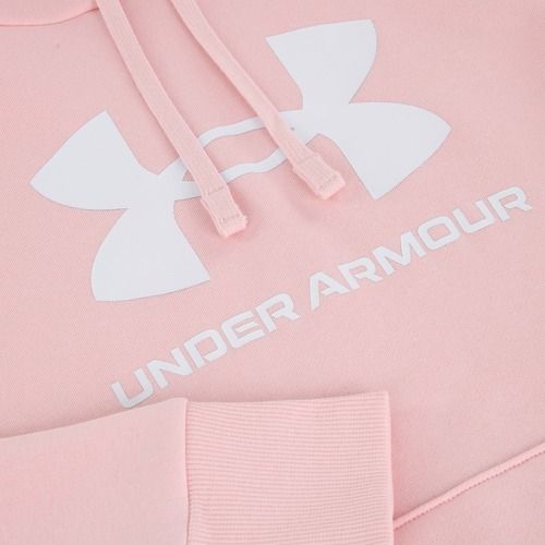 Bluza damska Under Armour Rival Fleece Big Logo Hoody prime pink/white