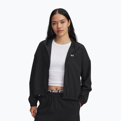 Kurtka damska Under Armour Rival Woven Hoody black/black/white