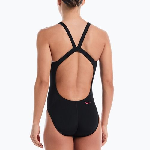Strój pływacki jednoczęściowy damski Nike Hydrastrong Logo Graphic Fastback black