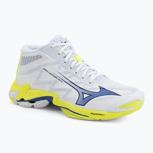 Buty do siatkówki Mizuno Wave Lightning Elite Mid white/lighting yellow/dazzling blue