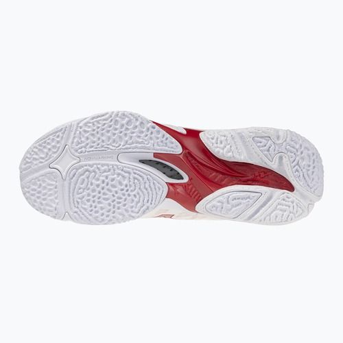 Buty do siatkówki damskie Mizuno Wave Lightning Elite Mid white/rose elegance/lava falls