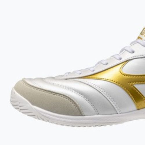 Buty piłkarskie Mizuno Morelia Sala Elite IN white/football gold/galaxy sil