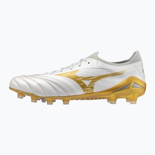 Buty piłkarskie Mizuno Morelia Neo IV Beta Elite FG white/mp gold/cool gray 3c