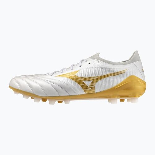 Buty piłkarskie Mizuno Morelia Neo IV Beta Elite AG white/mp gold/cool gray 3c