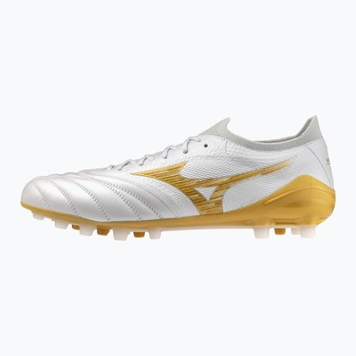 Buty piłkarskie Mizuno Morelia Neo IV Beta Japan AG white/mp gold/cool gray 3c