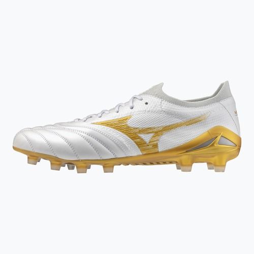 Buty piłkarskie Mizuno Morelia Neo IV Beta Japan FG white/mp gold/cool gray 3c