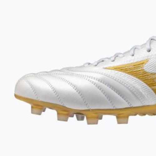 Buty piłkarskie Mizuno Morelia Neo IV Beta Japan FG white/mp gold/cool gray 3c