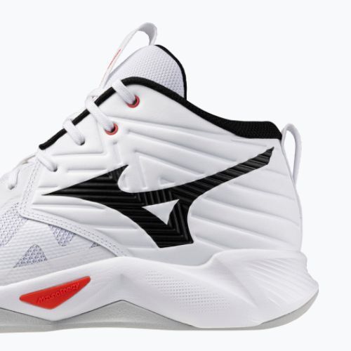Buty do siatkówki Mizuno Wave Momentum Pro Mid white/black/fiery red