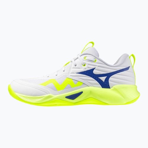 Buty do siatkówki Mizuno Wave Momentum Pro white/lightning yellow/dazzling blue