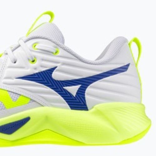 Buty do siatkówki Mizuno Wave Momentum Pro white/lightning yellow/dazzling blue