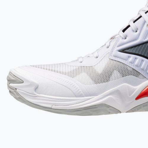 Buty do siatkówki Mizuno Wave Momentum Elite Mid white/black/fiery red