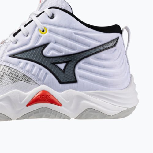 Buty do siatkówki Mizuno Wave Momentum Elite Mid white/black/fiery red