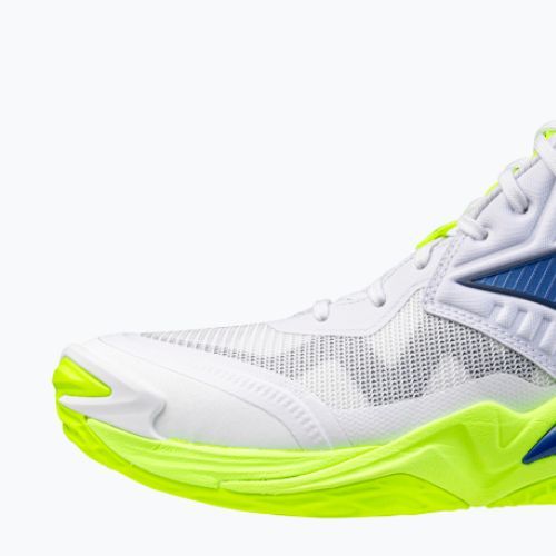 Buty do siatkówki Mizuno Wave Momentum Elite Mid white/lightning yellow/dazzling blue