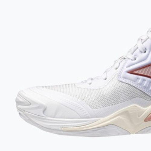 Buty do siatkówki damskie  Mizuno Wave Momentum Elite Mid white/rose elegance/lava falls