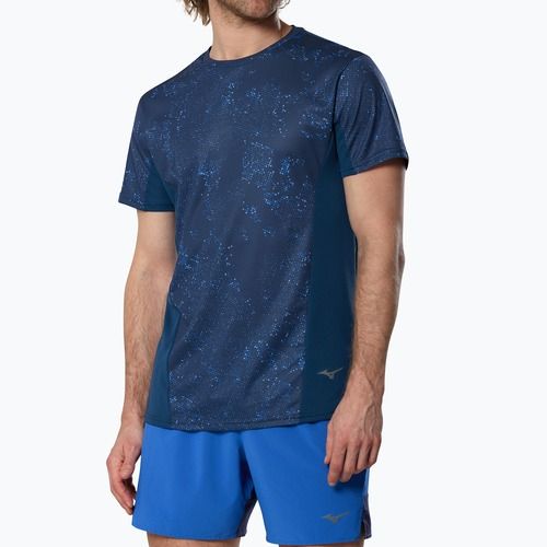 Koszulka do biegania męska Mizuno Active DryAeroFlow Graphic estate blue