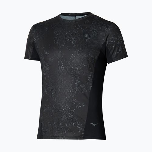 Koszulka do biegania męska  Mizuno Active DryAeroFlow Graphic black/gray