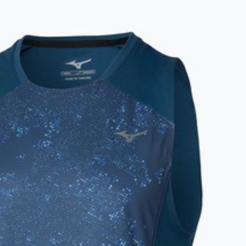 Koszulka do biegania męska Mizuno Active DryAeroFlow Graphic Tank Top estate blue