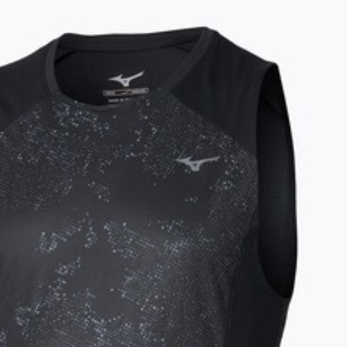 Koszulka do biegania męska Mizuno Active DryAeroFlow Graphic Tank Top black/gray