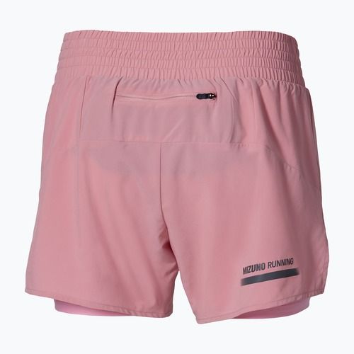 Spodenki do biegania damskie Mizuno Active 2in1 4.5 rose elegance