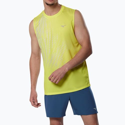 Koszulka do biegania męska Mizuno Core Graphic Sleeveless lightning yellow