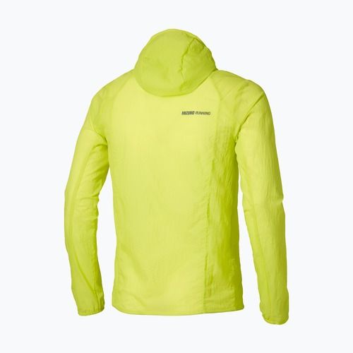 Kurtka do biegania męska Mizuno Tech Light Hooded lightning yellow