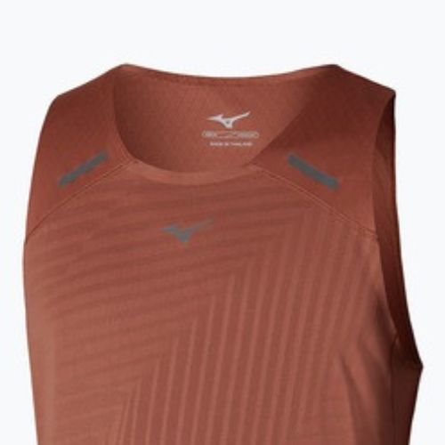 Koszulka do biegania męska Mizuno Tech Light Tank copper brown