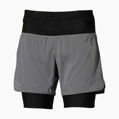 Spodenki do biegania damskie Mizuno Trail Multipocket 2in1 lava smoke