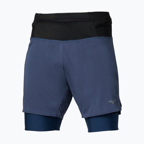 Spodenki do biegania męskie Mizuno Trail Multipocket 2in1 estate blue
