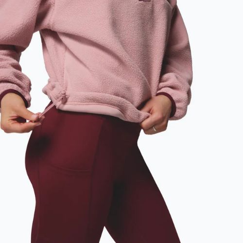 Bluza polarowa damska Columbia Helvetia II Cropped Half Snap Fleece eraser pink/fig/rich wine