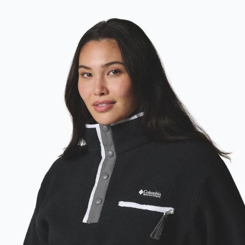 Bluza polarowa damska Columbia Helvetia II Cropped Half Snap Fleece black