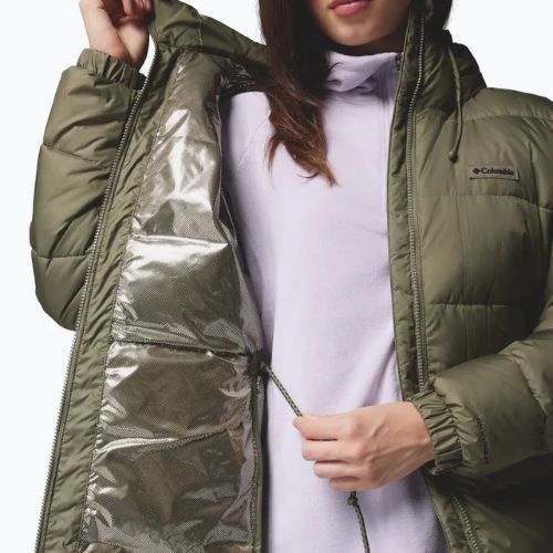 Płaszcz ocieplany damski Columbia Pike Lake III Long stone green