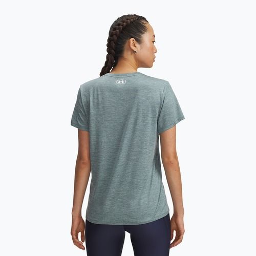 Koszulka treningowa damska Under Armour Tech V-Twist jasper blue/white