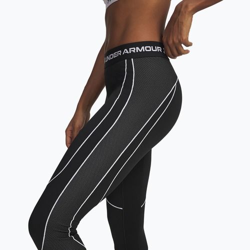 Legginsy treningowe damskie Under Armour ColdGear Textured black/white/white