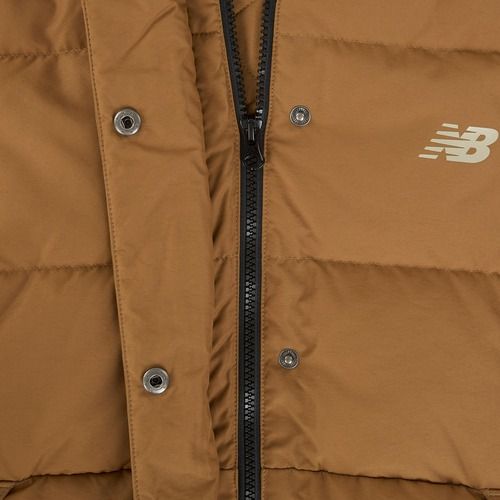 Kurtka puchowa damska New Balance NBX Soft Alpine Icon Down brown