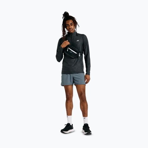 Bluza do biegania męska New Balance Space Dye 1/4 Zip black heather