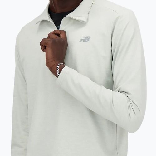 Bluza do biegania męska New Balance Space Dye 1/4 Zip grey