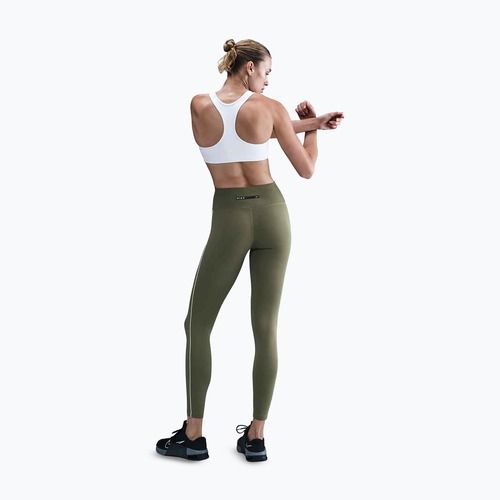 Legginsy damskie Nike One High-Waisted medium olive/white