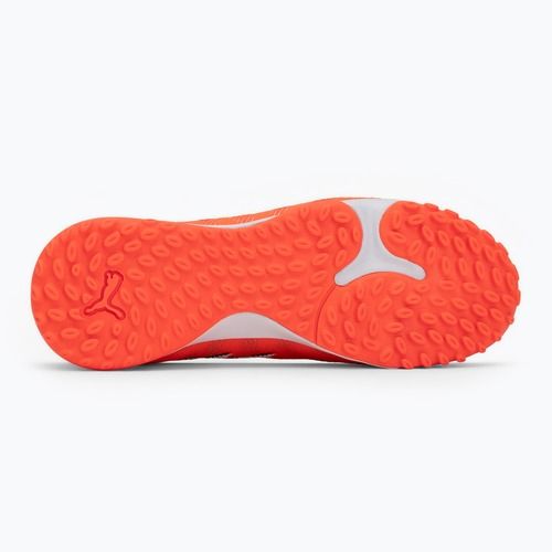 Buty piłkarskie dziecięce PUMA Future 9 Match TT + Mid Jr glowing red/puma white/puma black/puma silver